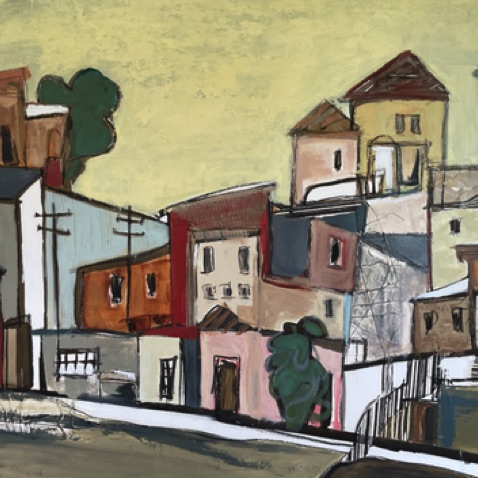 IMAGINED TOWNS II
30"x42"
Mixed Media on paper